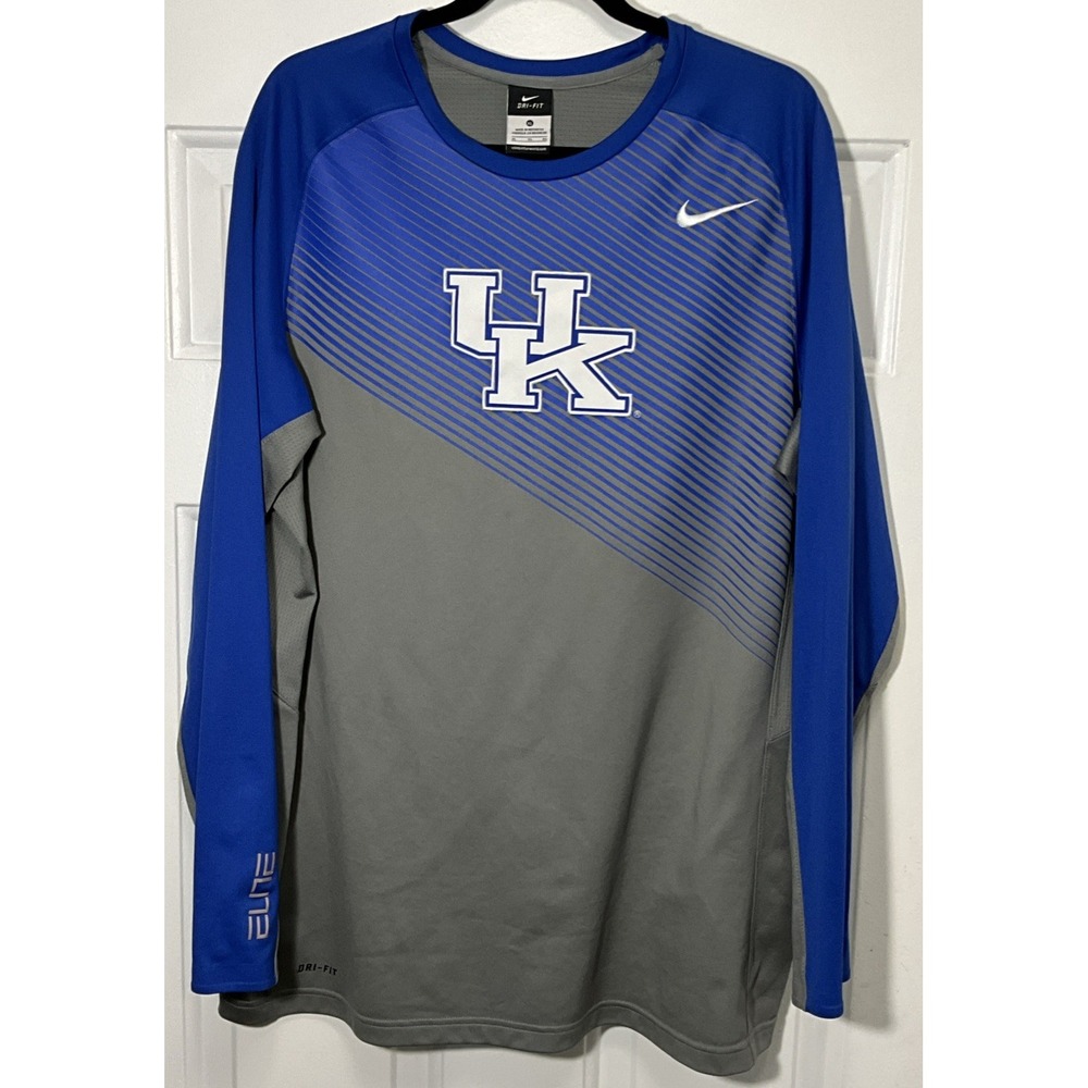 Nike Dri-Fit Elite Kentucky Wildcats Basketball Pullover Blue/Gray Men's XL